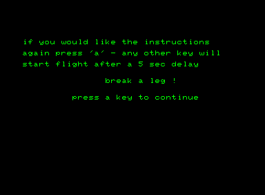 Screenshot of Concorde Landing Simulation (Commodore PET/CBM, 1980 ...