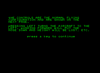 Screenshot of Concorde Landing Simulation (Commodore PET/CBM, 1980 ...