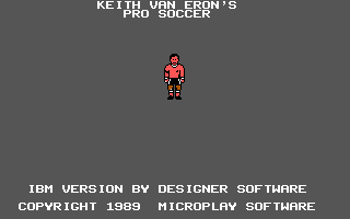 Keith Van Eron's Pro Soccer (DOS) screenshot: Keith Van Eron's Pro Soccer - Game Introduce
