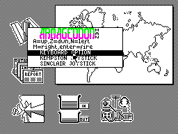 Global Commander (ZX Spectrum) screenshot: Control option.