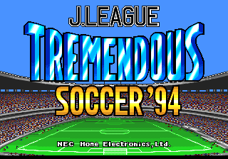 J.League Tremendous Soccer '94 (TurboGrafx CD) screenshot: Title screen B