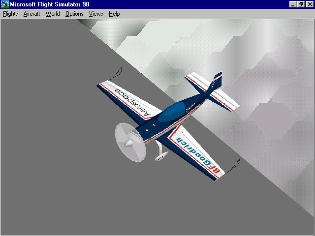 Microsoft Flight Simulator 98 (Windows) screenshot: The Extra 300S in flight