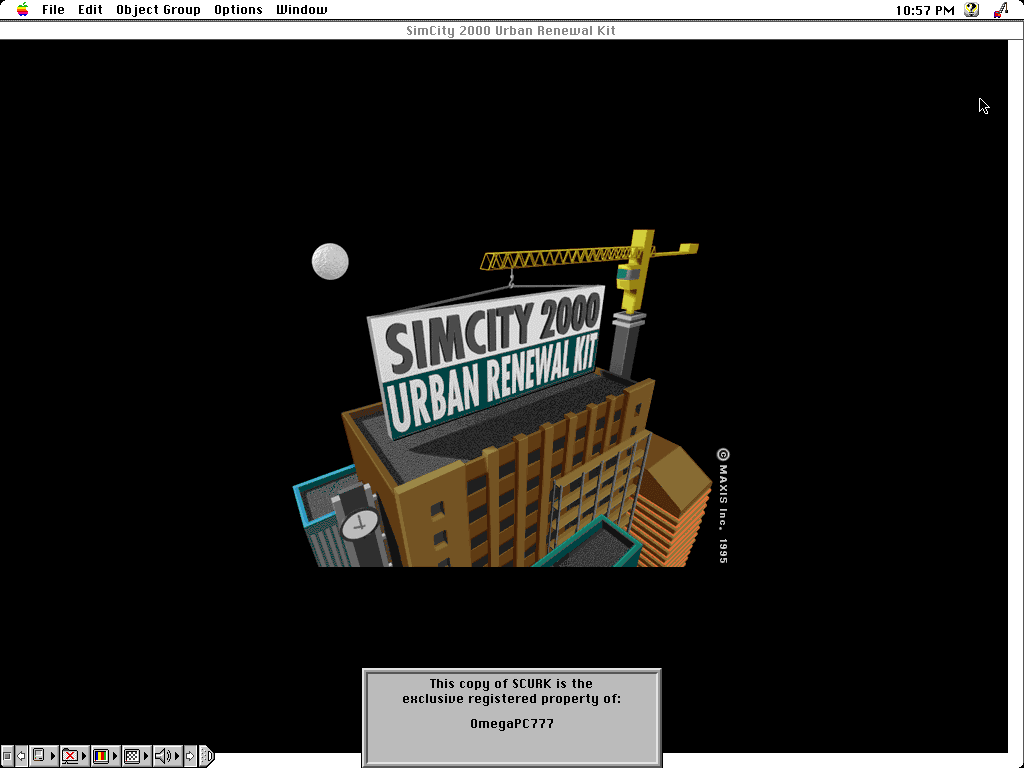 SimCity 2000: Urban Renewal Kit (Macintosh) screenshot: Splash screen