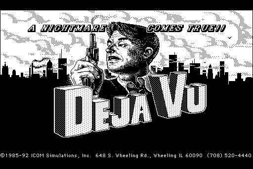 Deja Vu: A Nightmare Comes True!! (Macintosh) screenshot: Title screen