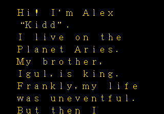 Alex Kidd in the Enchanted Castle (Genesis) screenshot: Story
