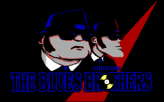 The Blues Brothers (DOS) screenshot: Title Screen (EGA)