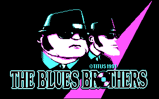 The Blues Brothers (DOS) screenshot: Title Screen (CGA)