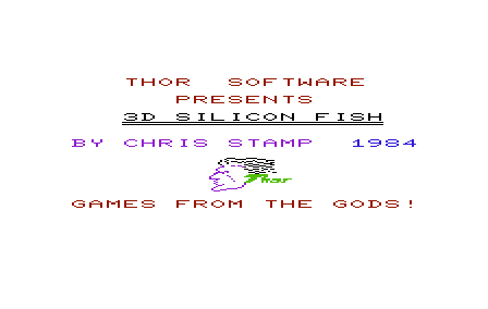 3D Silicon Fish (VIC-20) screenshot: Title screen