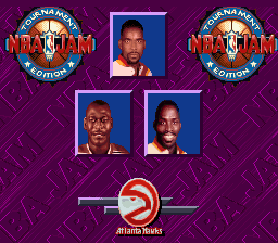 NBA Jam Tournament Edition (SNES) screenshot: Atlanta Hawks