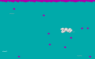 Alley Cat (PC Booter) screenshot: Zap! (Dead) (CGA)