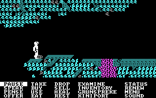 Below the Root (PC Booter) screenshot: Sample Quest (CGA with RGB monitor)