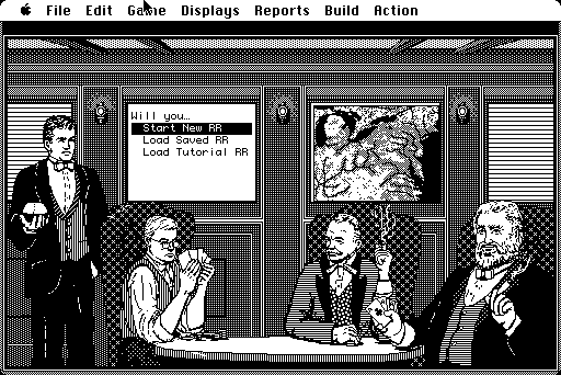 Sid Meier's Railroad Tycoon (Macintosh) screenshot: Menu