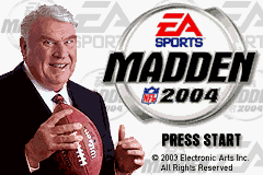 Madden NFL 2004 (Game Boy Advance) screenshot: Title screen