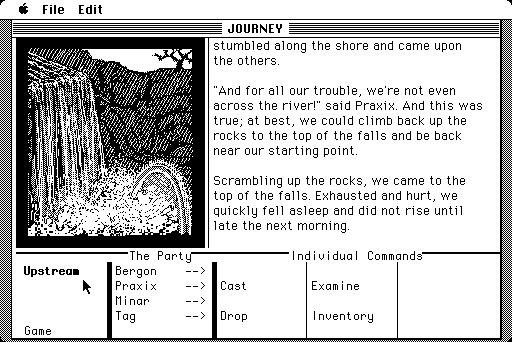 Journey: The Quest Begins (Macintosh) screenshot: Waterfall