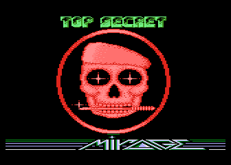 Top Secret (Atari 8-bit) screenshot: Title screen
