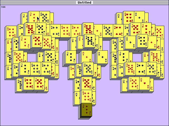 Shanghai II: Dragon's Eye (Macintosh) screenshot: The ram layout with lohi tiles