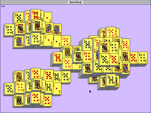 Shanghai II: Dragon's Eye (Macintosh) screenshot: The rabbit layout with hilo tiles