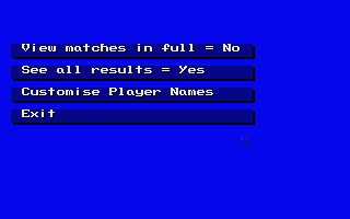Football Manager: World Cup Edition 1990 (Atari ST) screenshot: Options