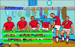 Football Manager: World Cup Edition 1990 (Atari ST) screenshot: This is my team. Morale isn't very high