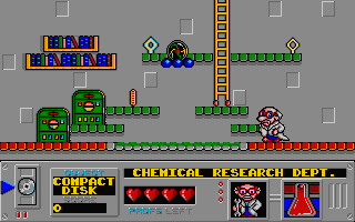 Mad Professor Mariarti (Atari ST) screenshot: In the chemistry lab