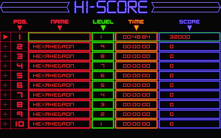 Matrix Marauders (Atari ST) screenshot: I got a high score!