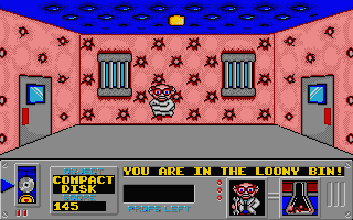 Mad Professor Mariarti (Atari ST) screenshot: You end up in the loony bin if you lose