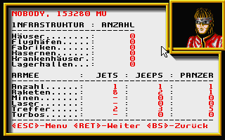 The Second World (Atari ST) screenshot: More status