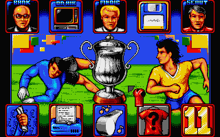 World Soccer (Atari ST) screenshot: The games main menu