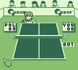 Battle Pingpong (Game Boy) screenshot: My shot was out.