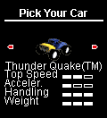DuraTrax Mobile RC (J2ME) screenshot: Car selection