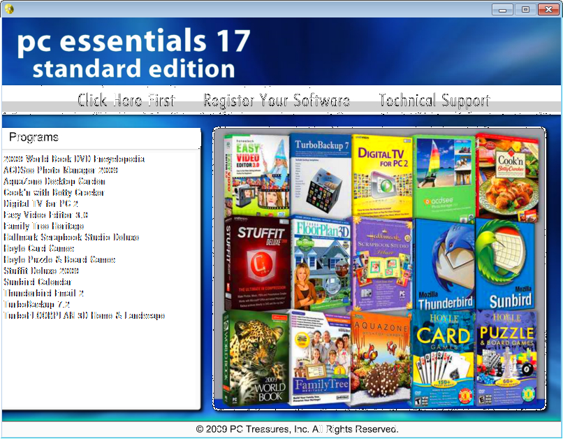PC Essentials 17 Standard Edition (Windows) screenshot: Installer.
