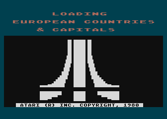 European Countries & Capitals (Atari 8-bit) screenshot: Loading screen