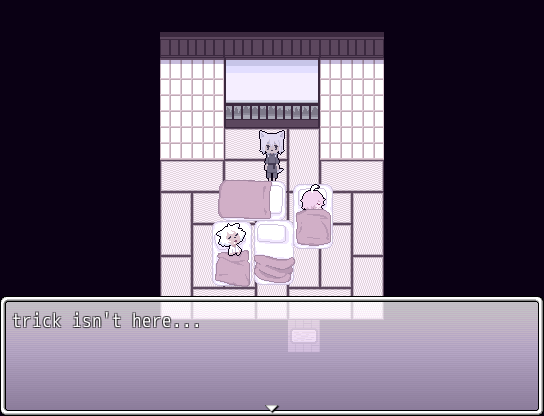 Dreaming Treat (Windows) screenshot: This game picks up right where the last left off; Trick has left to continue her travels.