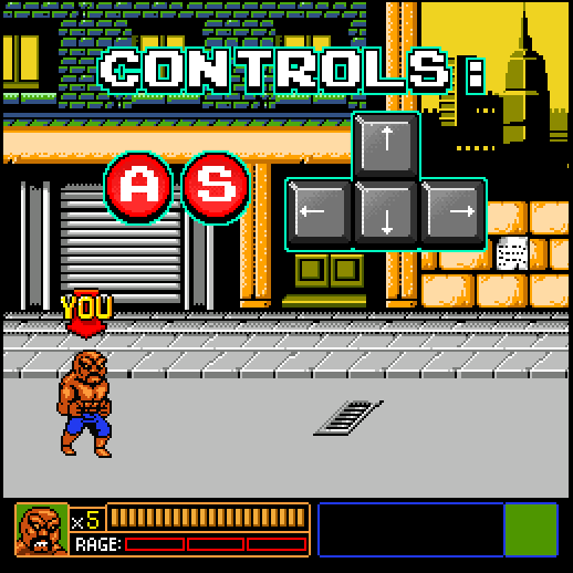 Abobo's Big Adventure (Browser) screenshot: Here comes our hero