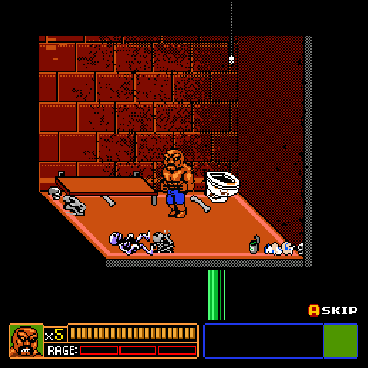 Abobo's Big Adventure (Browser) screenshot: How do we get out of here, Abobo?