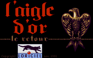 Golden Eagle (Atari ST) screenshot: Title Screen (in French)
