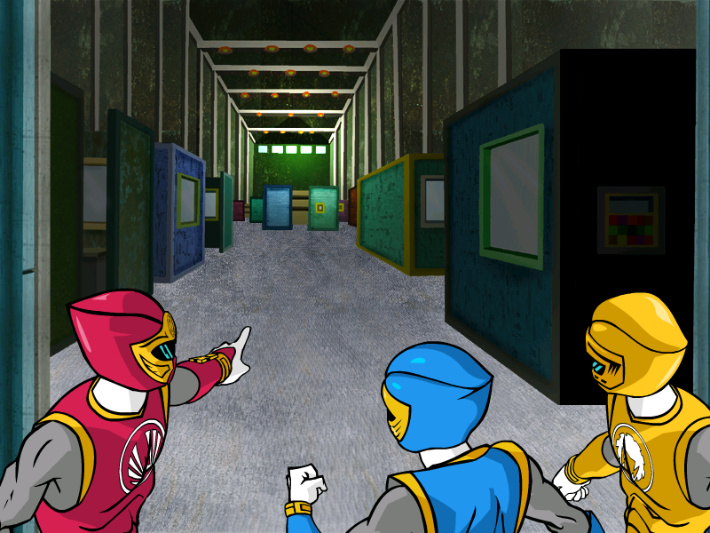 Power Rangers: Ninja Storm (Windows) screenshot: They're keeping him somewhere there!