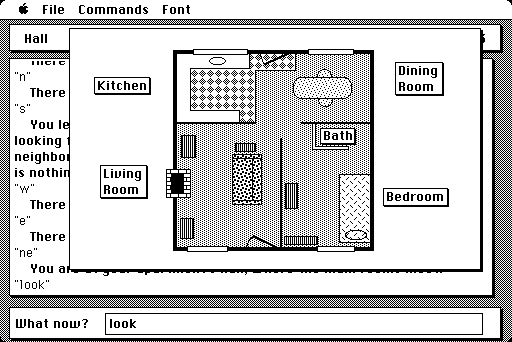 Earthly Delights (Macintosh) screenshot: Map of the flat