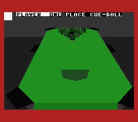 Sharkey's 3D Pool (MSX) screenshot: Set the cue ball.