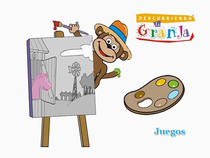 Descubriendo la Granja (included games) (DVD Player) screenshot: The coloring book mode.