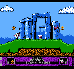 Wonderland Dizzy (NES) screenshot: Stonehenge