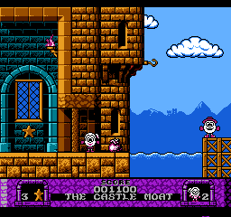 Wonderland Dizzy (NES) screenshot: A castle