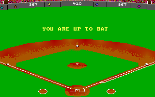Strike Zone Baseball (DOS) screenshot: Before starting of Home Run Derby (EGA/Tandy/MCGA)