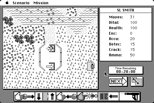 Breach (Macintosh) screenshot: Scenario loaded
