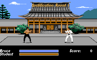Bruce Lee Lives (DOS) screenshot: Begin Qualification Round 1 (VGA)