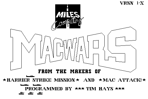 MacWars (Macintosh) screenshot: Title screen