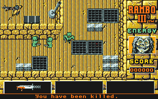 Rambo III (DOS) screenshot: You had been Killed. (VGA)