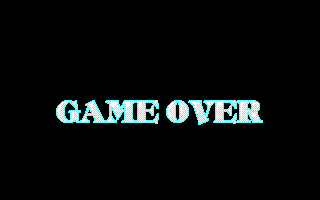 Turn n' Burn (DOS) screenshot: Game over (CGA)