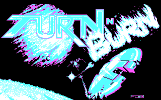 Turn n' Burn (DOS) screenshot: Title screen (CGA)