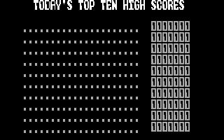 Turn n' Burn (DOS) screenshot: Today's High Score - Default (EGA/VGA)